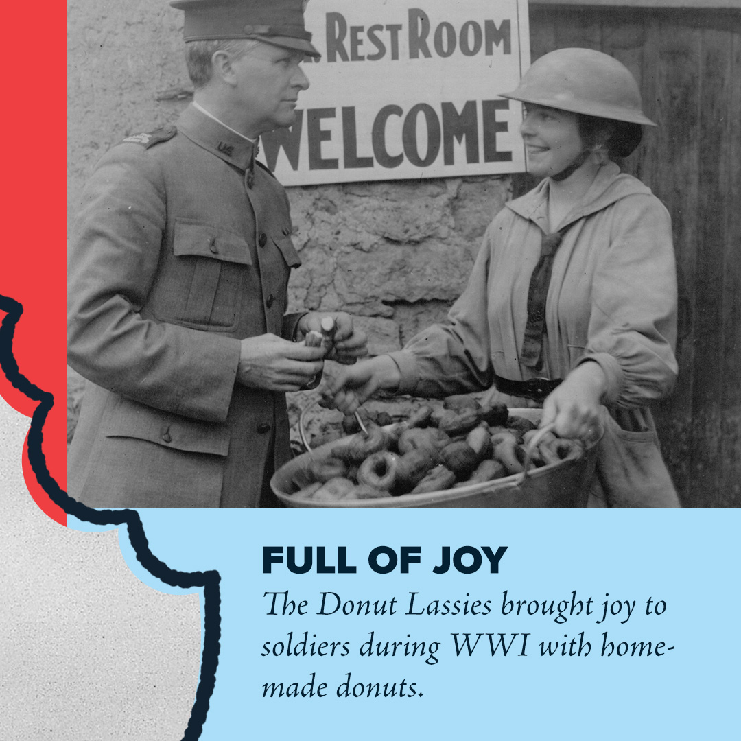 SAIndiana's tweet photo. #NationalDonutDay is full of joy, service, tradition, and community! At The Salvation Army we love to celebrate National Donut Day by thanking veterans, sharing the story of the Donut Lassies, and making their original donut recipe. Learn more: https://t.co/wgTQe3rEdD https://t.co/F0ODqMHCVt