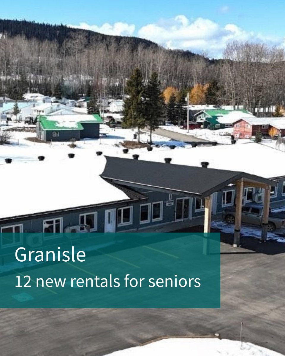 BC_Housing's tweet photo. Seniors now have access to 12 affordable rental homes in Granisle.

Copperview Seniors Housing will allow residents to remain close to key services and support networks. 

Thank you to our partner, Granisle &amp; District Senior Citizens Association, for coming #Together4Housing https://t.co/ArH1DKFE9a