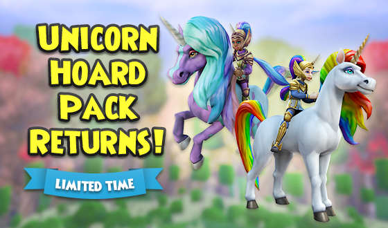 Wizard101's tweet photo. Stay magical! ✨

The Unicorn Hoard Pack is back in the PC and Console Crown Shop! Don't miss out, this pack will leave the Crown Shop on 6/14! #Wizard101 https://t.co/08zOMBFWi9