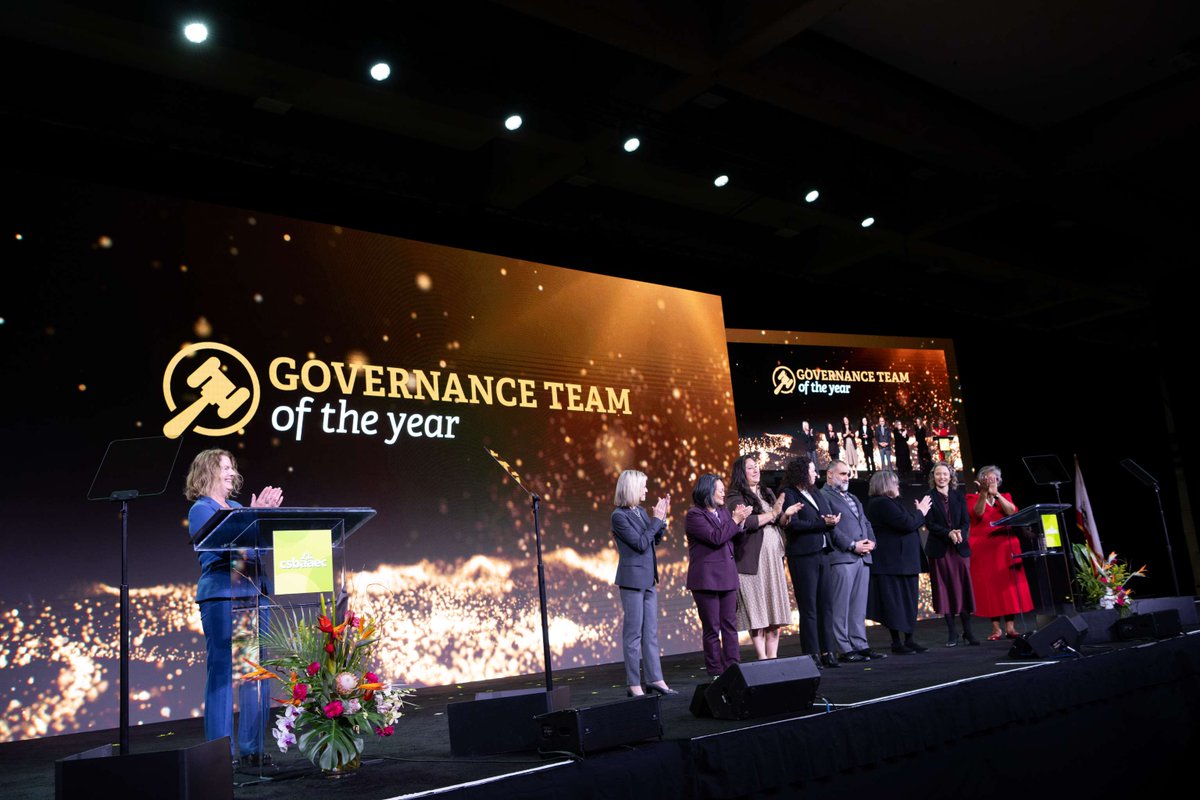 CSBA_Now's tweet photo. Reminder: Nominations in all CSBA Golden Awards categories are due June 26! Learn more: https://t.co/KtYfJdv0a0

The Golden Awards honor the hard work and dedication of governing boards and LEA staff who create innovative programs that improve student achievement and well-being in the state’s preK-12 public schools. The Golden Bell Awards recognize outstanding programs and governance practices of school boards, the Golden Gavel Awards recognize individual school board members and governance teams who exemplify best practices in effective governance and boardsmanship, and the Golden Quill Awards celebrate the important role education journalists play in creating awareness in the community. 

Shout out to 2025 Board Member of the Year Suzie R. Swartz of @SVUSDSchools and the 2025 Governance Team of the Year from Napa Valley USD, pictured here!