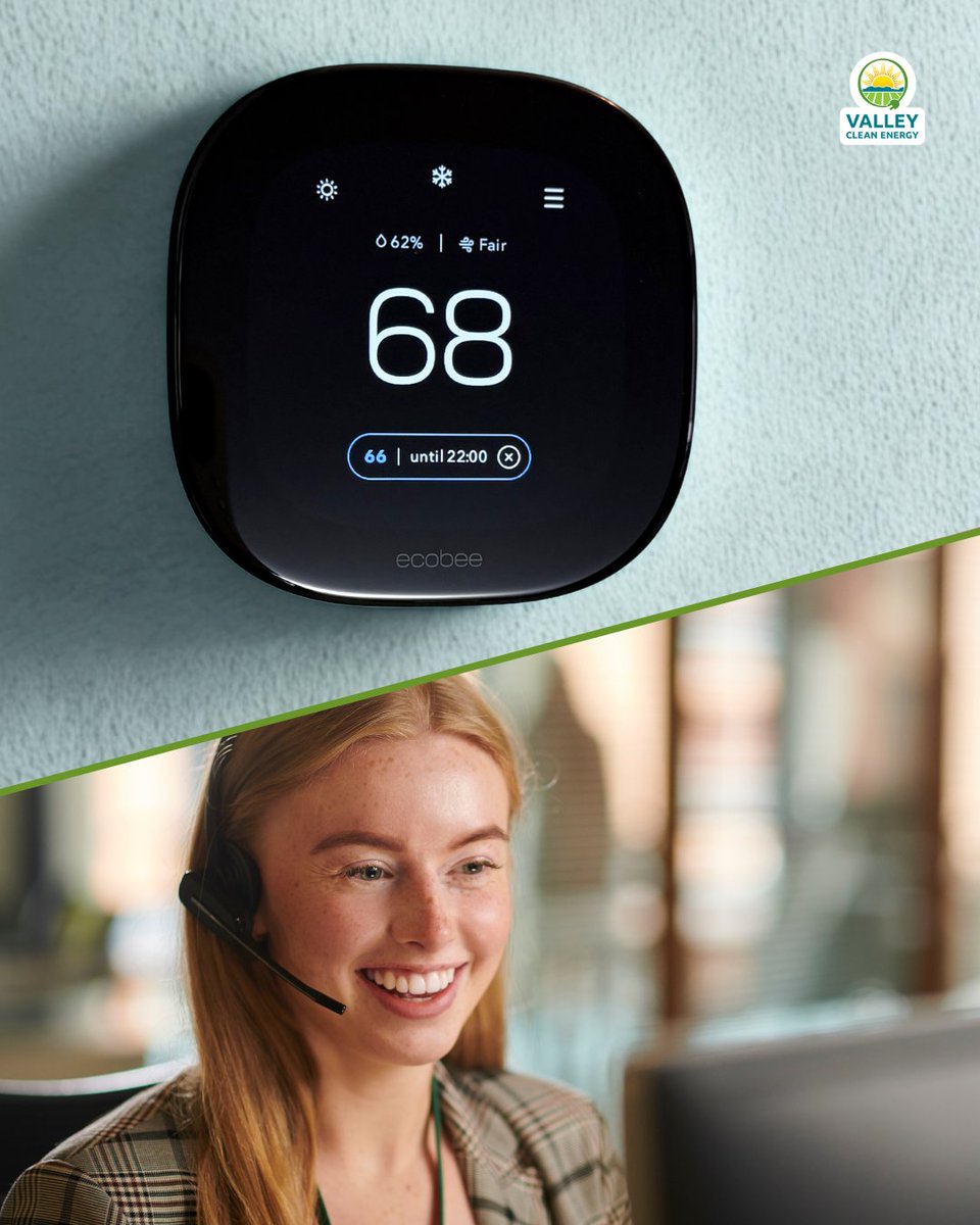 VCleanEnergy's tweet photo. Still adjusting your thermostat every few hours?

It might be time for a smart thermostat upgrade 👀

VCE's Electric Advisor can help.

Free for VCE customers. Call us at 855-699-8232.
https://t.co/2qXMWS1TOn https://t.co/4wesxTwo3d