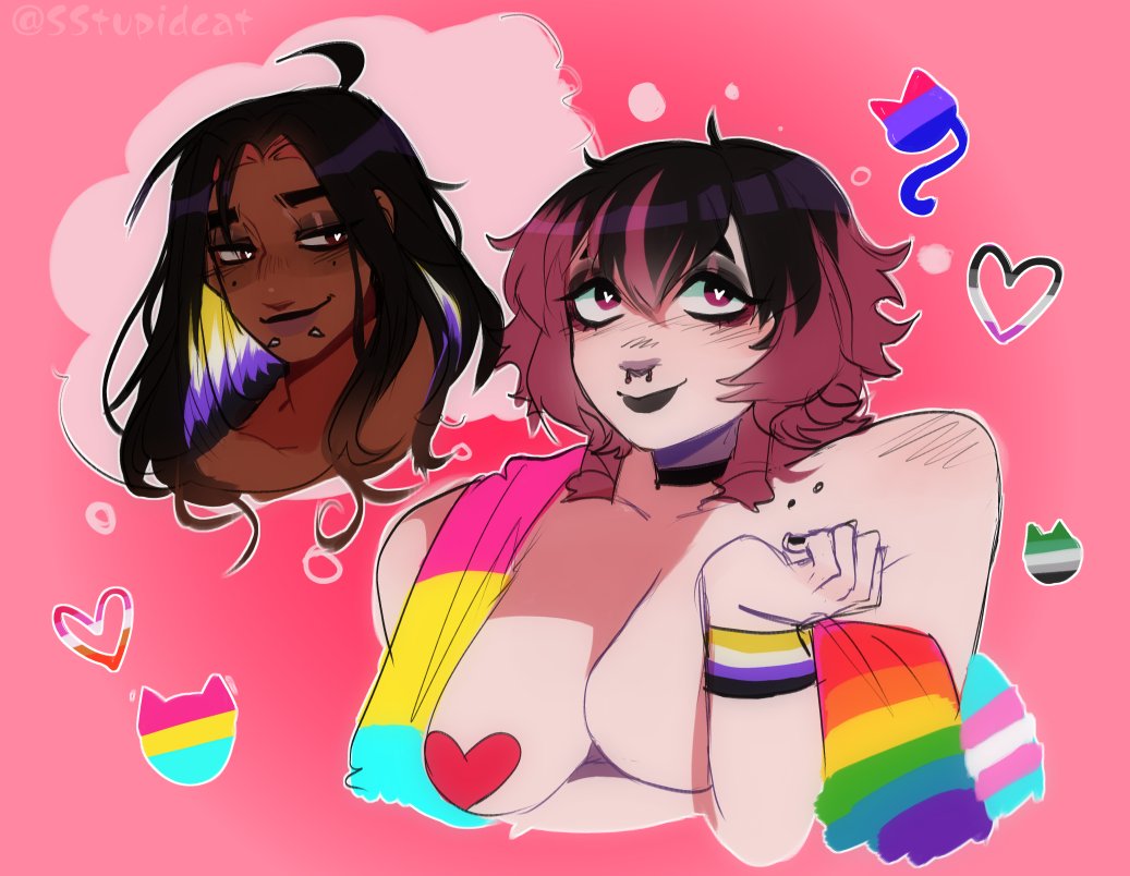 SStupidcat's tweet photo. Happy pride ❤️🧡💛💚💙💜 https://t.co/eBShxFOXop