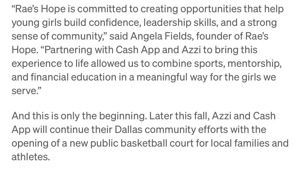 AzziReport's tweet photo. Angela Fields on CashApp and Azzi. And later in fall, Azzi and CashApp have big plans for the Dallas community. https://t.co/TMubvBvNDI