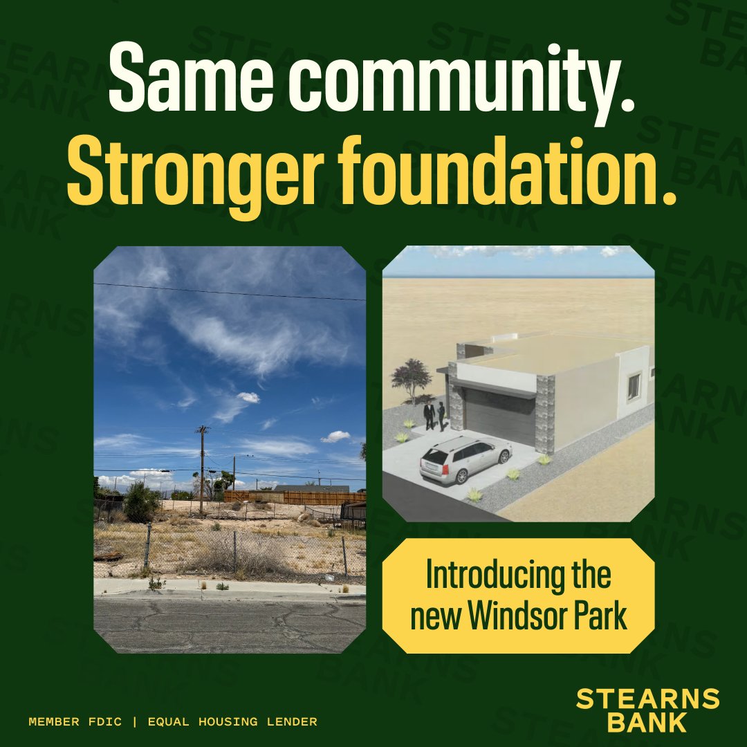 StearnsBank's tweet photo. The Windsor Park community has stood strong for 60 years, even when the ground beneath it didn't. We're incredibly proud to play a part in restoring this community.

Visit our website to learn more about our affordable housing financing: https://t.co/ZvSCmXE8Lr

Member FDIC https://t.co/JtgHW4Ia04