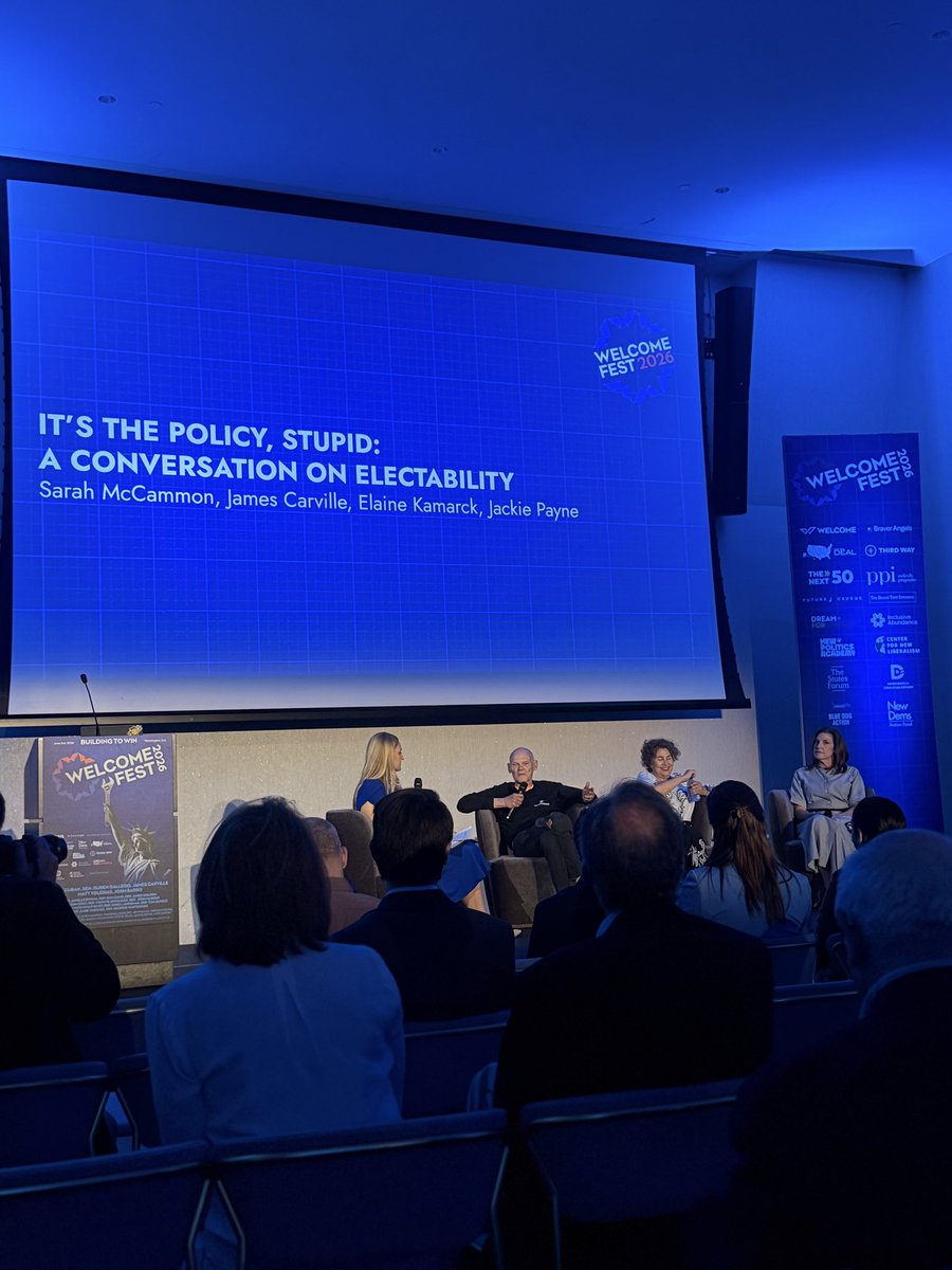 yemisi's tweet photo. James Carville at WelcomeFest reminding folks who actually decides the direction of the Democratic Party, and that southern Black voters are not progressives. 

And the church said, amen! https://t.co/T9UJ4XBlvR