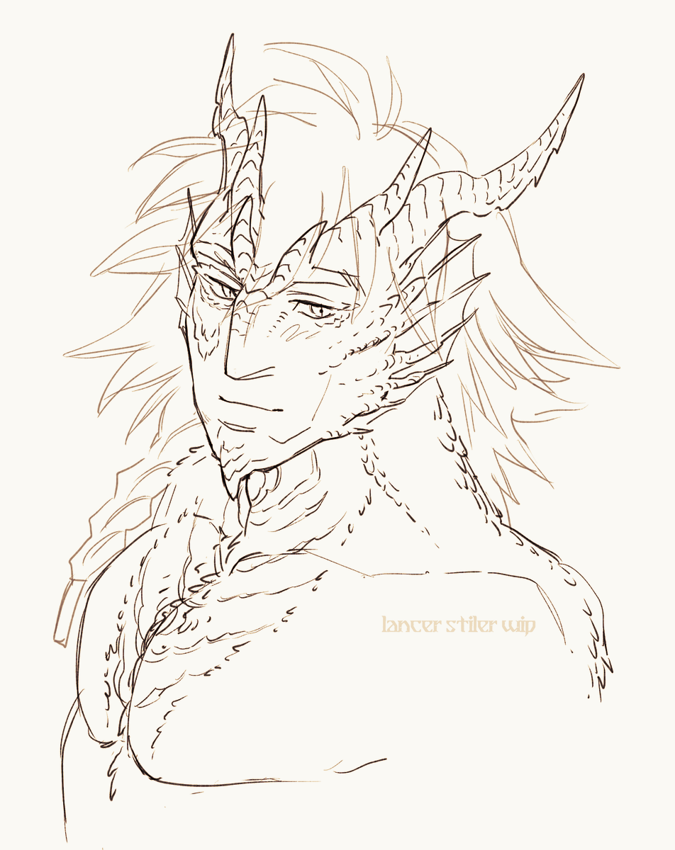 LancerStiler's tweet photo. Dragon phaidei / myphai AU and I know Phainon is a silver-later-gold dragon, but I don't know if I want Mydei to be a brass or red dragon... https://t.co/7u0T6dpT9u