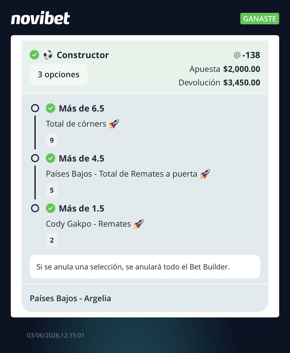 BernardoPicks's tweet photo. Lectura perfecta con @AguilaPick y un verde más ✅📌

Quedan cupos limitados para el grupo exclusivo del Mundial 👀📲 https://t.co/3HLofeKOPY