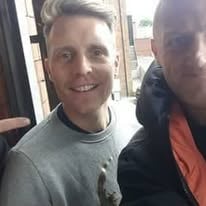 BillyPag2023's tweet photo. Myself and Chris who played coronation Street groomer . He didn't just play the role he engaged with survivors even after his role supporting the truth bomb campaign I was part of along with other organisations under the survivors matter banner . What a gent https://t.co/pO4kYQRNxP