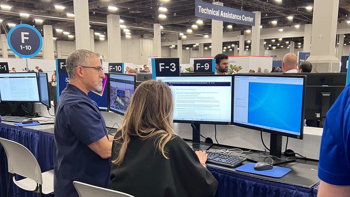 LearningatCisco's tweet photo. There’s nothing like hands-on learning to level up your skills. 

Especially at #CiscoLive 🤩

📍Walk-in Labs https://t.co/6t8qDyBGbx
