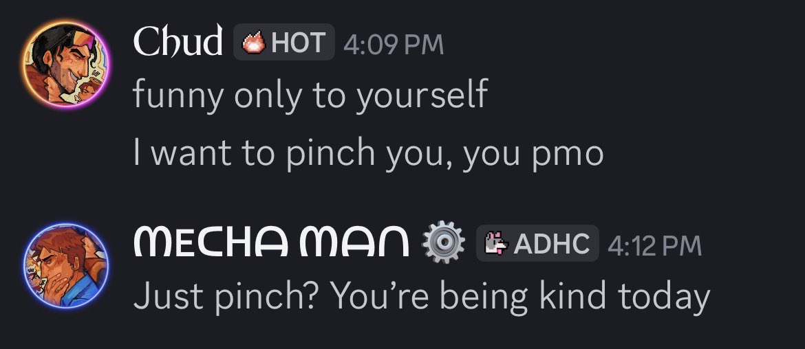 Not_MechaMan's tweet photo. I think chads softening up towards me https://t.co/mUK6wlrMCU