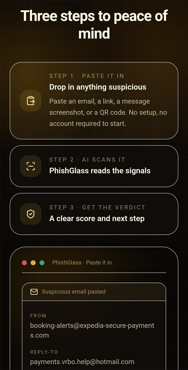 _ReverseAI_'s tweet photo. Building in Public - Day #124

It's been busy and I've been posting less. After Opus 4.8 came out, I overhauled the landing pages of both PhishGlass and KnowGula.

There are some major changes! https://t.co/W7UZ4wm6kF