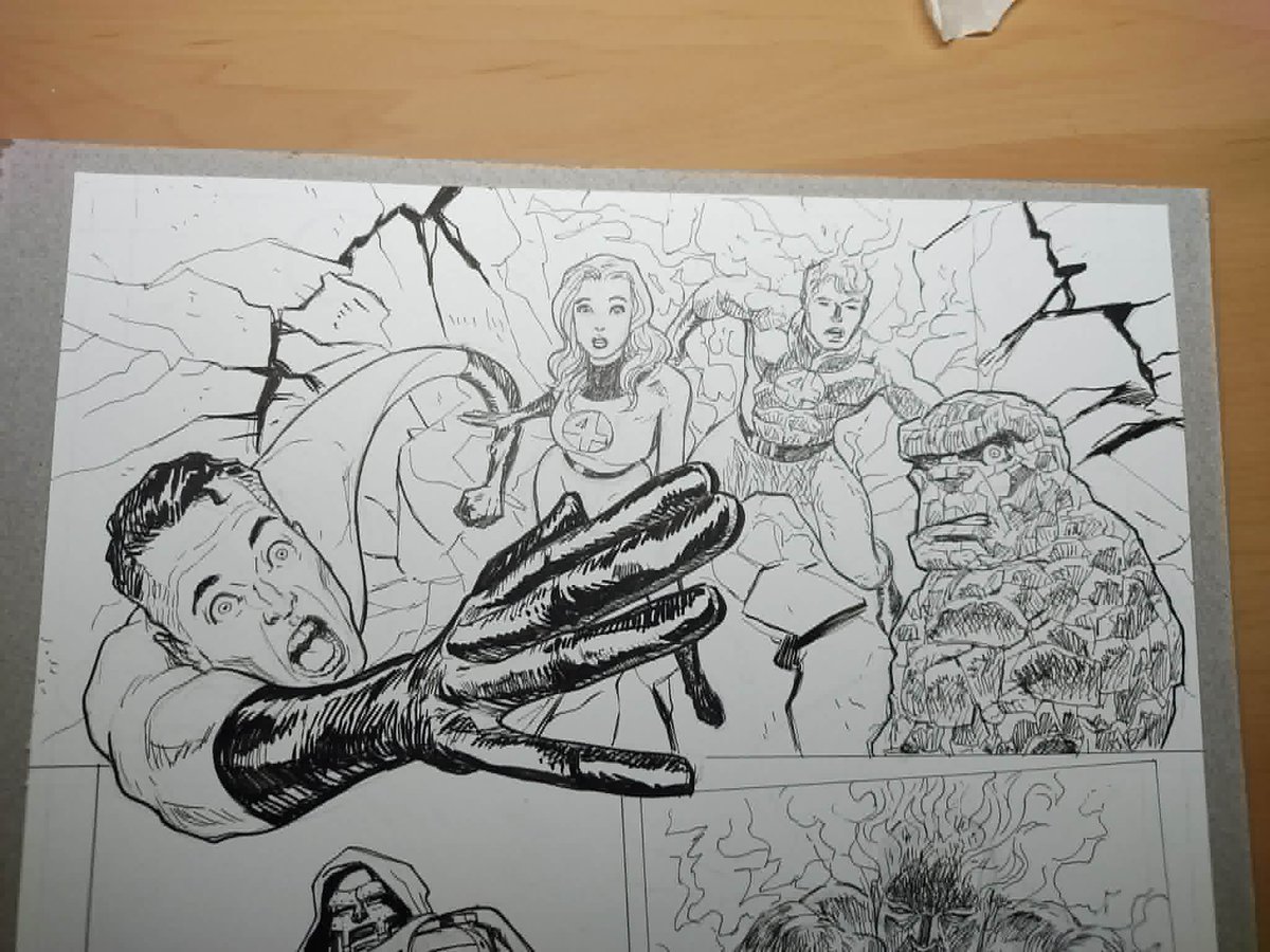 marcofodera's tweet photo. SOLD! #comics #fantasticfour #originalpage #artonpaper #marvelcomics #doctordoom #doom https://t.co/AJuqathLry