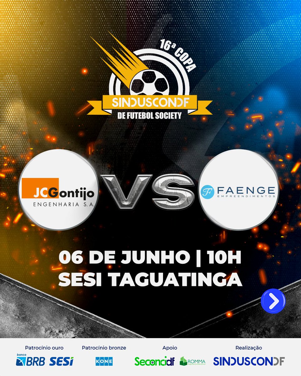 SindusconDF's tweet photo. 👀⚽ Seu time e sua torcida vão chegar com sangue nos olhos ou vão arregar?
É hora de mostrar quem tem garra de verdade!!!!
🏆 A disputa pela taça da 16ª Copa Sinduscon-DF de Futebol Society reúne 294 jogadores em 16 equipes de empresas associadas e 5 times de entidades https://t.co/eRoCWWnkIZ