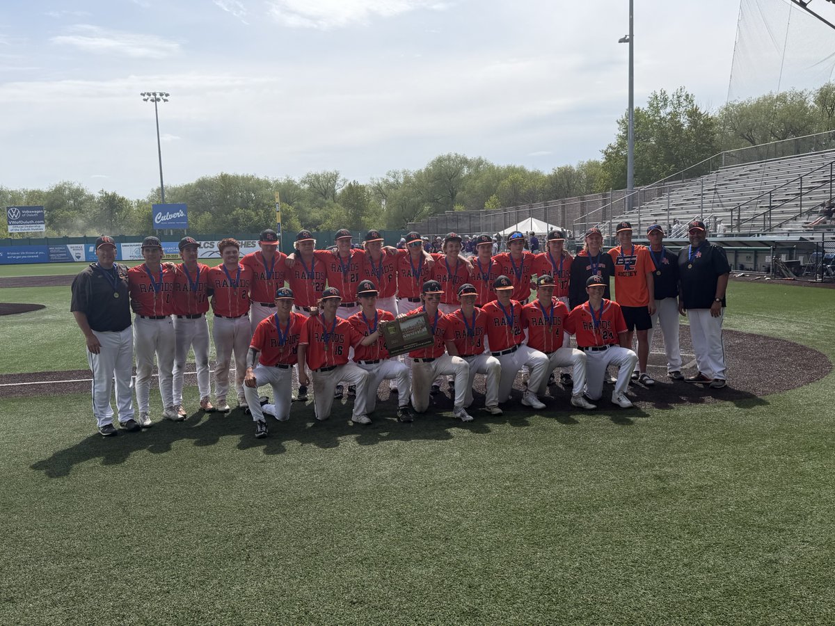 GRactivities's tweet photo. Thunderhawks Baseball is state bound after an 8-4 win over Cloquet in the section finals!  Thunderhawk Proud! https://t.co/6TndX7IW5l