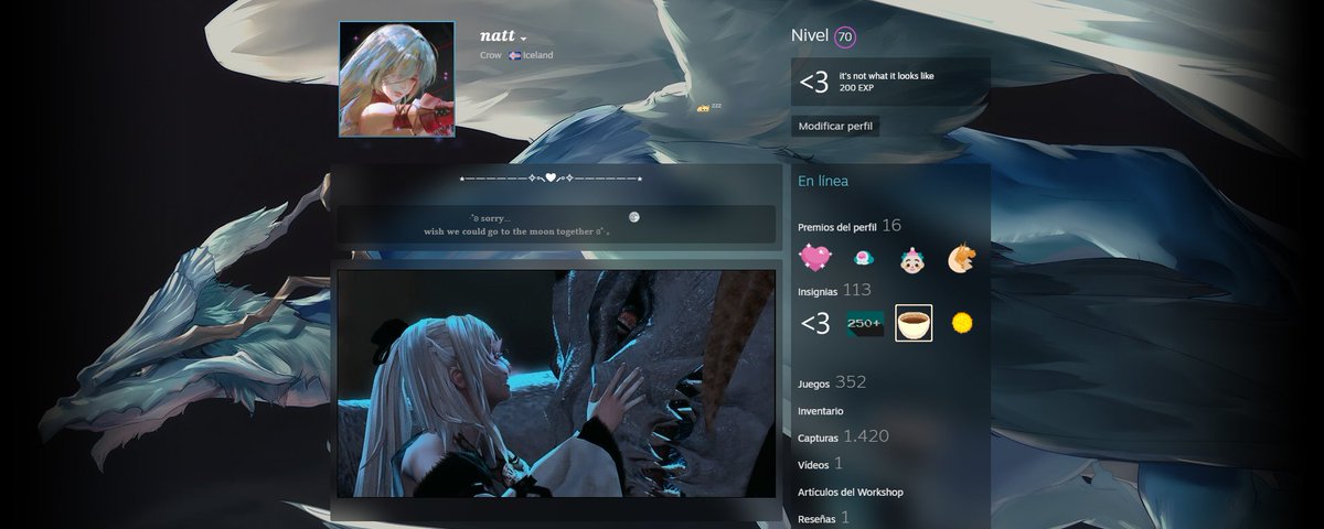 NattCrow's tweet photo. mi perfil de steam simplemente perfecto https://t.co/eqCexxHfct