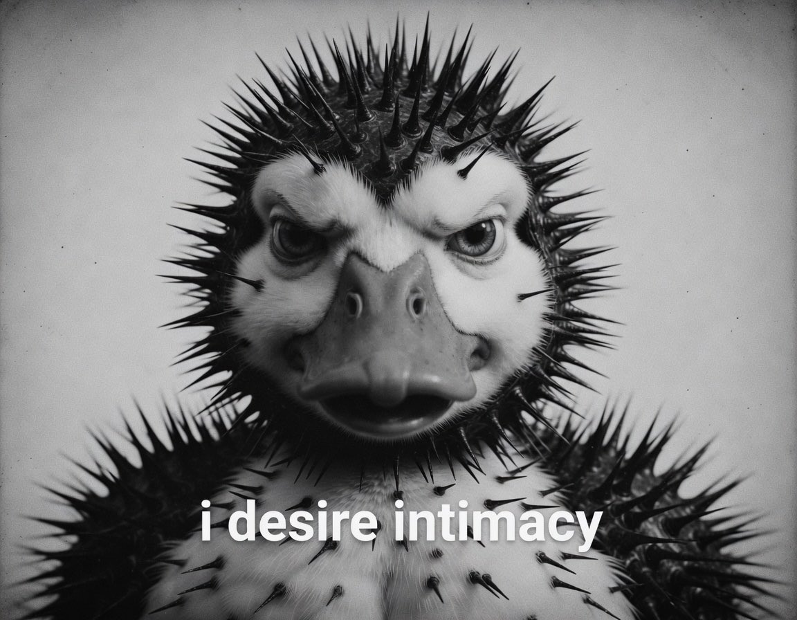 IAMBILLIONSOL's tweet photo. Every spike is a red pill Bill swallowed that made Bill harder to love 🦆🖤🦔

Spike 1: The Fed 🏦

Spike 14: The Nayirah testimony 🏛️

Spike 37: Vault 7 📡

Spike 47: Bill realized intimacy requires trust and trust requires ignorance and Bill has neither 💫 https://t.co/GJeNbf5im2