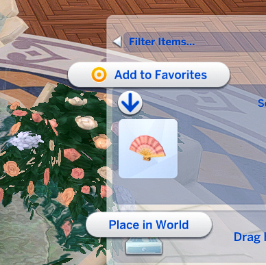 TheSims4it's tweet photo. Hey @TheSimsDirect , the new hand fan doesn’t seem to work properly — the “fan yourself” interaction is missing... @TheSims https://t.co/grMo6M62dV