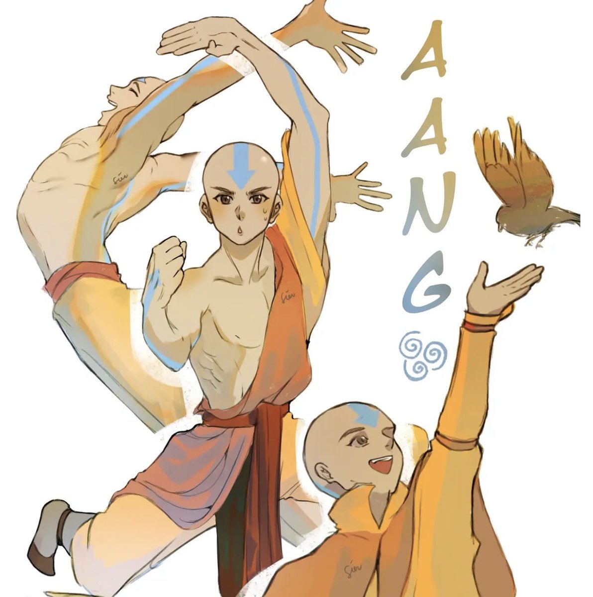 AANGTRUTHER's tweet photo. aang is so sunshine coded ☀️
— art by @serkensho https://t.co/mAd0MpwJQU