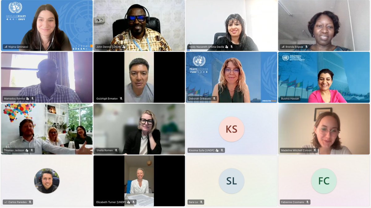 UNPeacebuilding's tweet photo. PBF Community of Practice convened to discuss #sustainability, national ownership, and the role of national Joint Steering Committees. Building on past #PBF results, promoting flexibility and adaptation, and facilitating proactive engagement of diverse stakeholders is key.🗝️ https://t.co/5n5sIkckHG