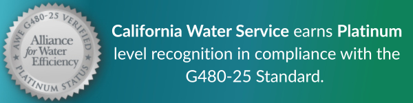 A4WE's tweet photo. Congratulations to @calwater on earning platinum-level recognition for implementation of the @awwa G480 Water Conservation and Efficiency Program Standard 🎉🏅 https://t.co/3tjL3LAc7U
