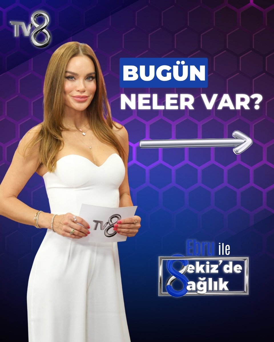tv8's tweet photo. Ebru Şallı’nın sunumuyla sağlık, estetik ve güzellik alanlarında en güncel konular sizlerle. “Ebru ile 8’de Sağlık” şimdi TV8’de. https://t.co/CUc4QiDKOY https://t.co/hBoc3A3FXY