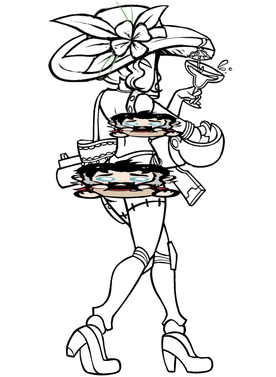 Quiipsoa's tweet photo. last year I drew a beach version of Eliza and I still have Dahlia's sketch from that time... maybe it is worth finishing this 🤔 #skullgirls https://t.co/aicGVZ4kdx