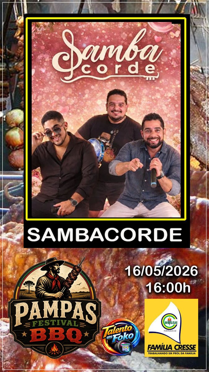 KekeBrazil's tweet photo. PAMPAS Festival BBQ - SAMBACORDE inFoko - CRESSE Fortaleza-CE-BR - TeF https://t.co/yTX1LGGjXP via @YouTube https://t.co/3APKWBW25B