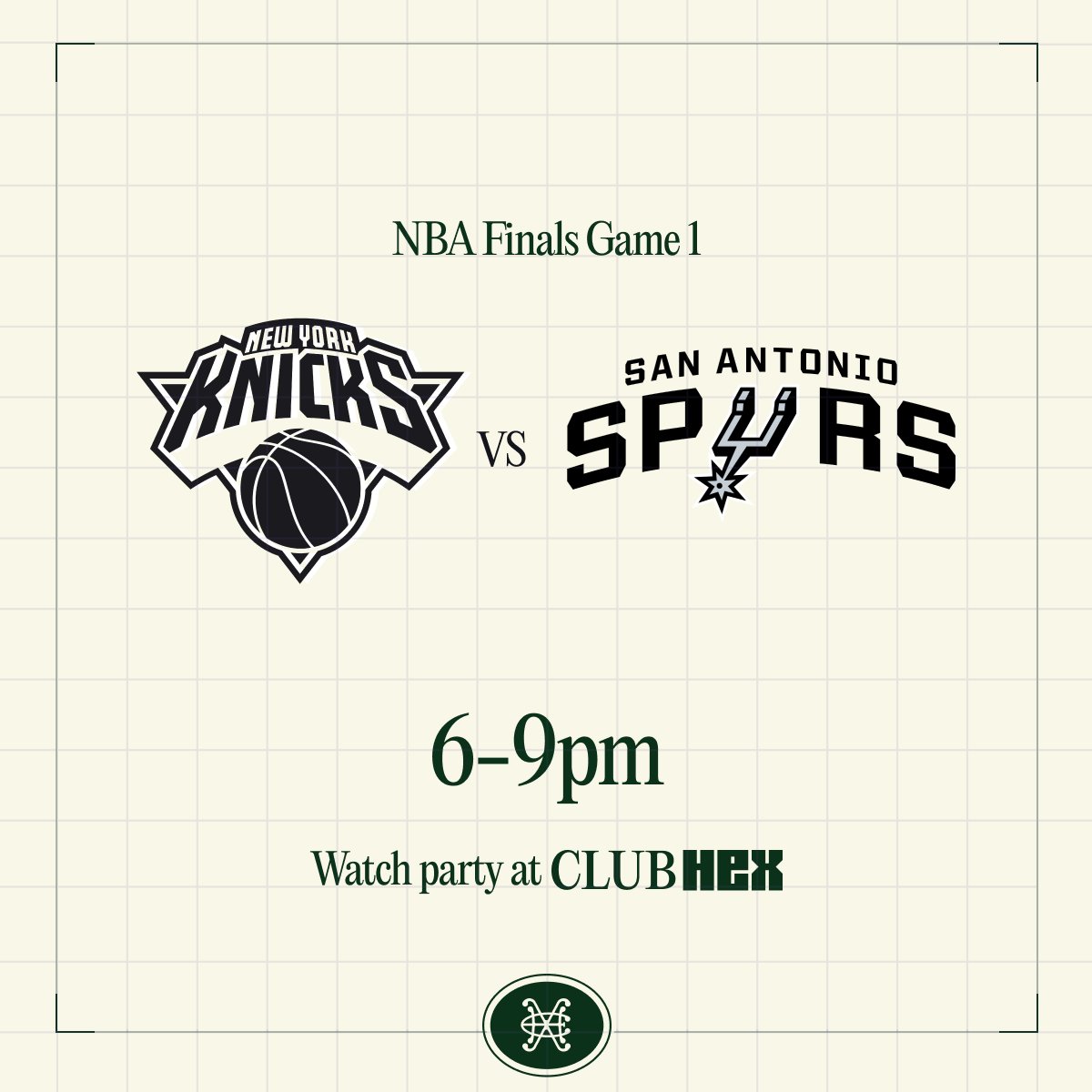 _hex_tech's tweet photo. KNICKS VS. SPURS AT CLUB HEX

Come by after #SnowflakeSummit to watch Game 1 of the NBA Finals at Blood, Sugar, Hex, Magic—our annual Snowflake Summit party from 6-9 pm. 

Register for Club Hex → https://t.co/zsVgioOVza https://t.co/EOZPzshWqt