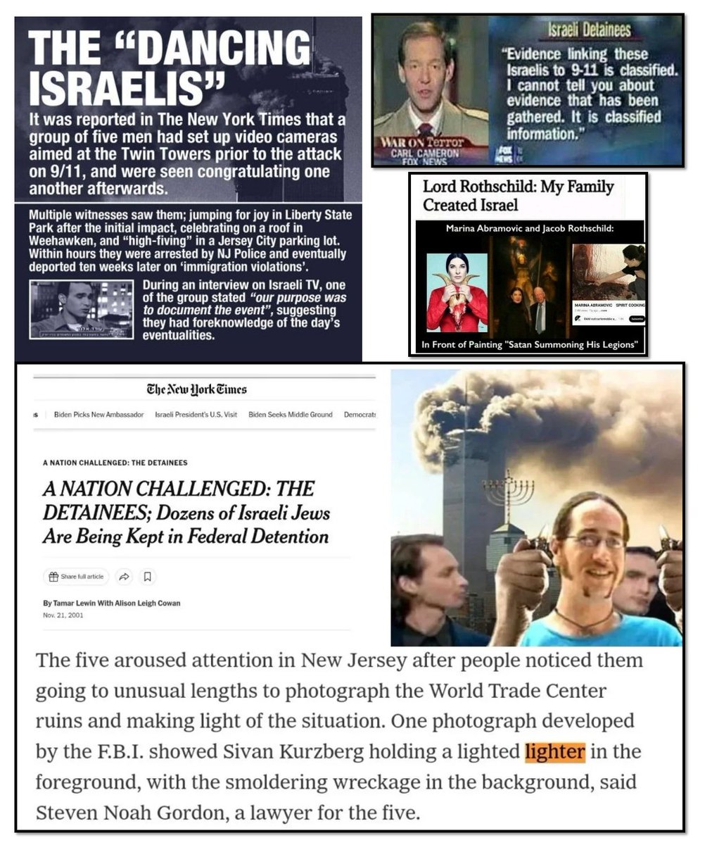 RealTheForce's tweet photo. @RealCandaceO 🚨🇮🇱 "One photograph developed by the F.B.I. showed [Mossad Dancing Israeli] Sivan Kurzberg holding a lighted lighter in the foreground, with the smoldering wreckage in the background"

   - NY Times

WHAT THE F*** https://t.co/FIlyygMFde