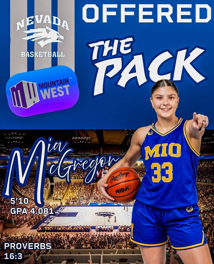 Miamcgregor33's tweet photo. Had a nice conversation with @KellySopak ! Excited for the opportunity to be a part of the Wolf Pack! #EarnedNotGiven #UofNevada #GoPack @SelectEventsBB @MImystics https://t.co/NBV2lvetvZ
