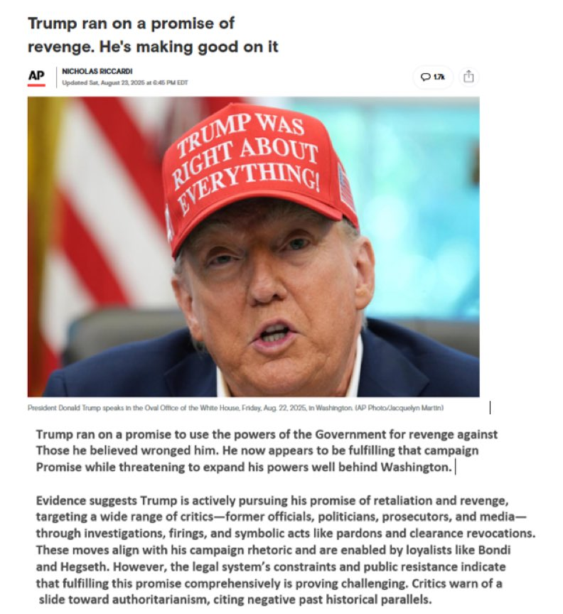 IRCards3's tweet photo. @JoeConchaTV .@joeconchatv  .@60minutes .@nickbilton 

Oh please!  It's all about Trump's REVENGE TOUR against anyone who went against him or dared to fact-check his lies.

He's got a longggggggg list and he's crossing off names...one by one. https://t.co/Tj4QozN68J