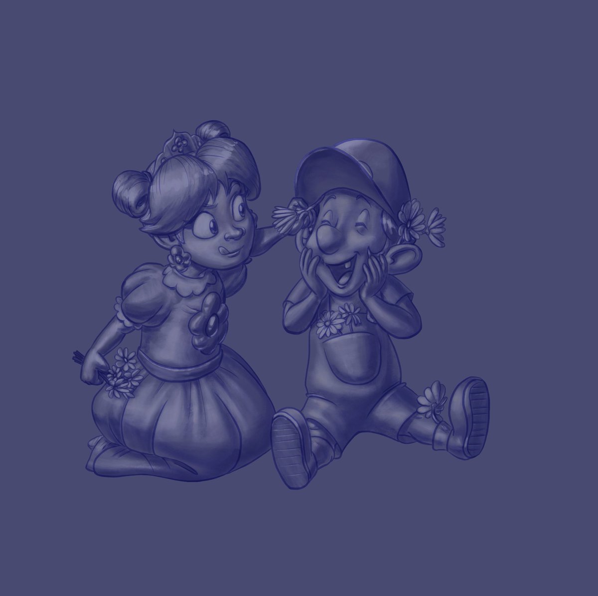 lcity_89's tweet photo. Looks strange now, I know, but gotta trust the process! Used to always start my digital paintings this way. Enjoy the madness!!

#WIP #BabyLuigi #BabyDaisy #Luaisy #BabyLuaisy #SuperMario #MarioFanArt #FanArt #DigitalPainting https://t.co/UZSFs3Z0AY
