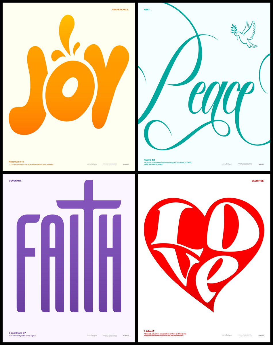 thewegsguy's tweet photo. exploring typographic posters... fruits of the Spirit🕊️

#MadetoInspire https://t.co/VqzFvARiur