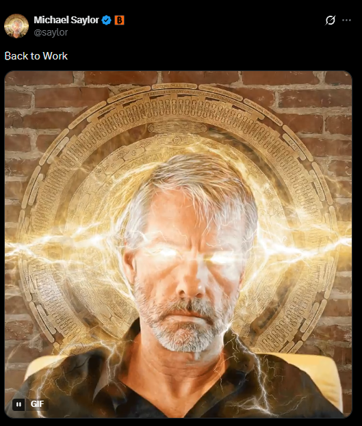 bitcoinwell's tweet photo. Michael Saylor's Strategy is sitting on a $8.5 billion unrealized loss on Bitcoin.

Strategy sold $2.5 million of Bitcoin two days ago. Bitcoin fell another five thousand in the two days since. Saylor posted "₿ack to Work" at 8 AM ET this morning. 898,000 views in seven hours.

A sovereign holder does not have an unrealized loss.

A sovereign holder has a stack and a price they don't watch. Your wallet doesn't report to shareholders. Your seed phrase doesn't file a 10-Q.

Strategy is a publicly traded corporate Bitcoin proxy. The price chart became a spectacle because the shares became a vehicle. The vehicle has investors. The investors need a tweet.

Sovereignty doesn't tweet "back to work."

Sovereignty doesn't ever stop working.

A self-custodied holder watching today's price chart is not waiting for Saylor's signal.

Bitcoin sent to your own wallet does something Strategy stock can't do. It clears in ten minutes and stops asking for your attention.

Stack the way the seed phrase stacks.

Quietly, without an audience.