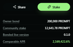 AIWayfinder's tweet photo. Staking APR is egregiously high until more stakers dilute it

For the next ~22 hours, you can take advantage of our kickoff 1-day epoch and claim some rewards tomorrow. Future reward epochs will be 1 week long. https://t.co/cwNSQVkAnW
