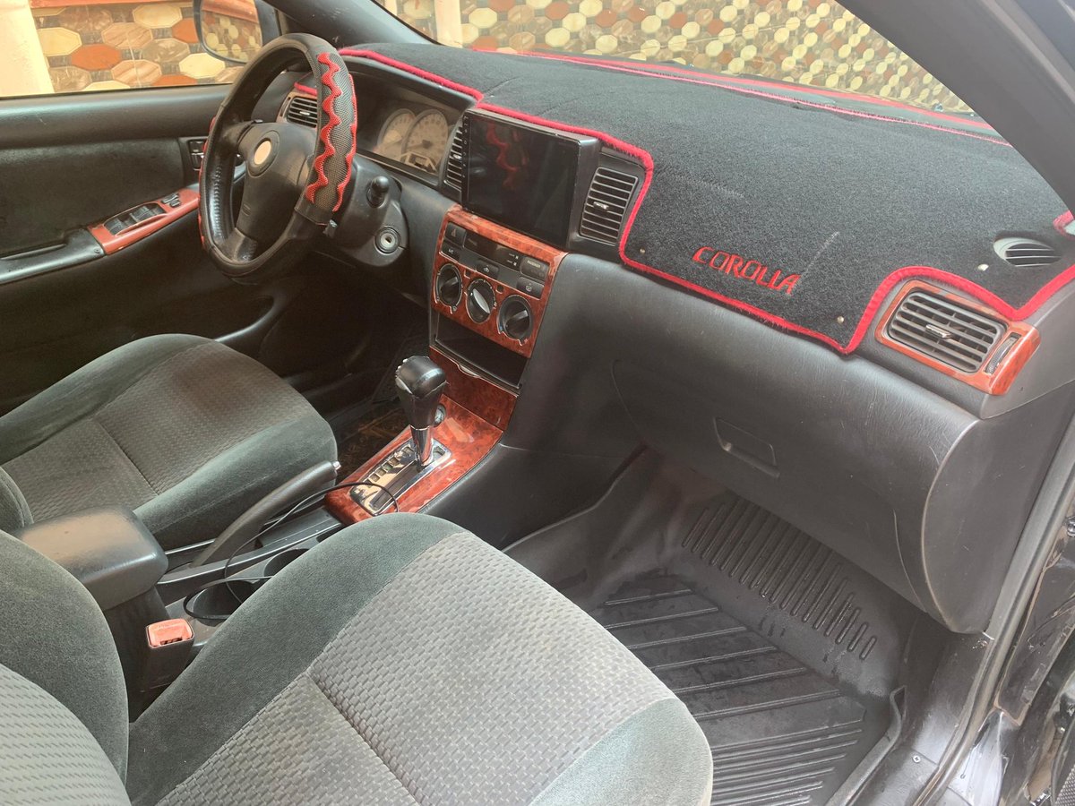 JoshOfJoshility's tweet photo. I have a very clean 2006 Toyota Corolla S (Sport Edition) full option 💯 
Engine 💯 
Gear 💯 
AC 💯 
Interior 💯 
Exterior 💯 
First body 💯
Panoramic roof 💯
Black interior with Formica
Alloyed wheels
Android Screen
Active car tracker 
Double Remotes 
Price : 5M
Seriously buyers https://t.co/u21SoLfOws