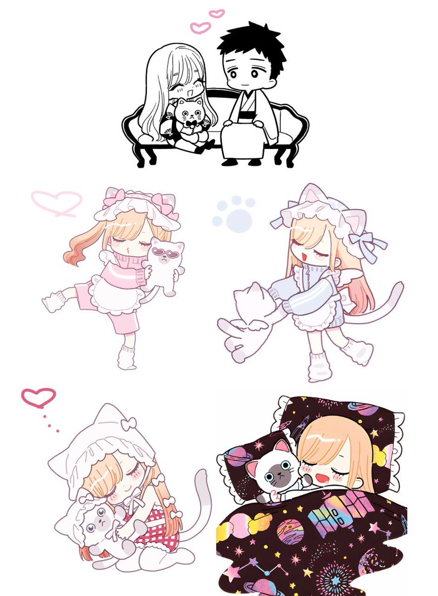 Manim_Asg's tweet photo. Chibi Marin and her kitty plush is so cute 💕 https://t.co/WlbTBBDYHB