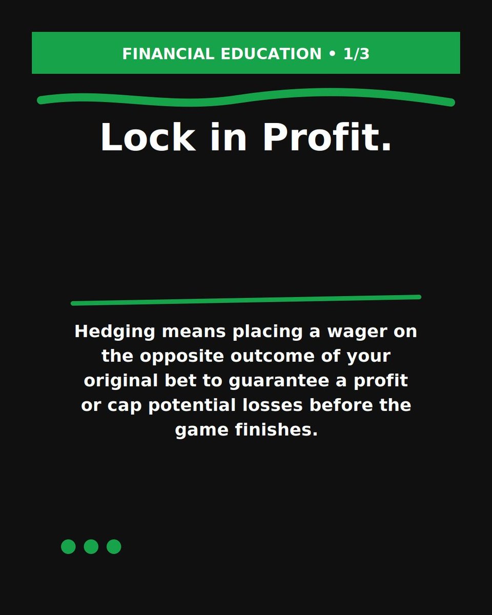 barbiectips's tweet photo. Hedging a bet is a powerful tool for locking in guaranteed returns or mitigating downside risk, but doing it incorrectly or too frequently eats into your long-term profits. Use this simple mathemati...

#finance #sportsbetting #sportsgambling #riskmanagement #probability #hedging https://t.co/cY7IukinYi