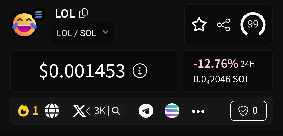 carlyannn's tweet photo. The funniest thing on DEXTools today is behind this link. 😂 

Click it
https://t.co/SgztzTjik1

Oh and $LOL trending number one on @DEXToolsApp 😂 https://t.co/0QB5Xc5arz