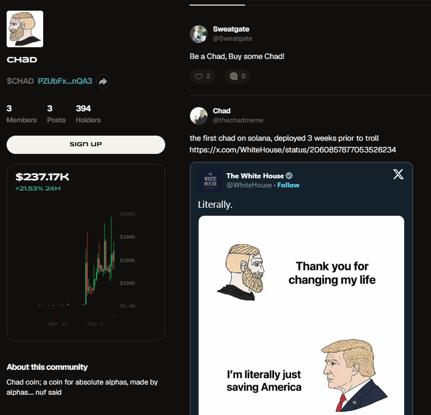 thechadmeme's tweet photo. Join the $CHAD community @CoinComms only on @Pumpfun

https://t.co/VgiDy86hGd https://t.co/65CMpXme7X