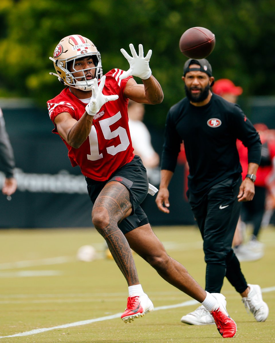 TheSFNiners's tweet photo. #49ers Raheem Morris said rookie WR De’Zhaun Stribling beat his defense deep twice today https://t.co/E18qeXW3g4