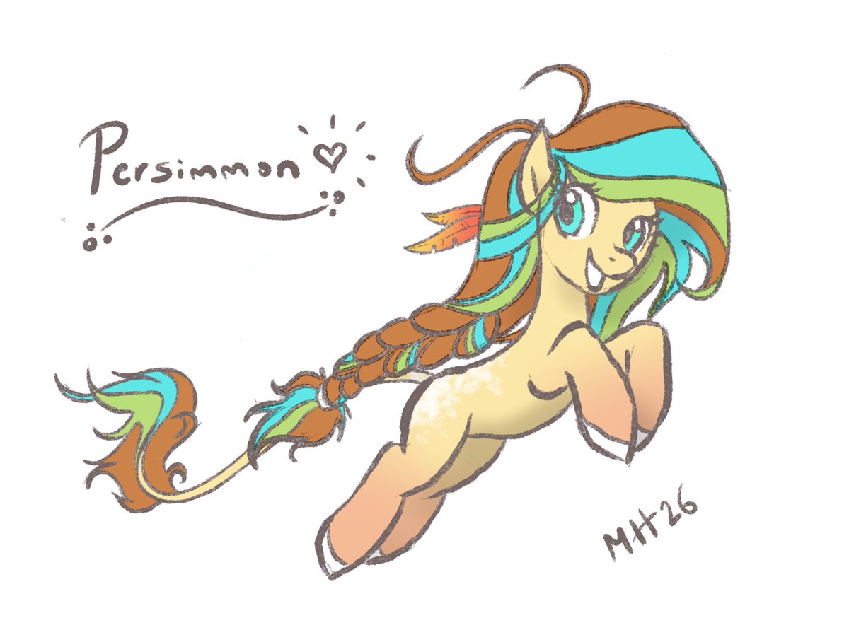 Kutkumegsan's tweet photo. The first time I drew my  oc. 🩵💚🪶
2-15-26
#mlpfim #persimmonthepony #mlpoc #persimmon #kutkumegsan #mlp https://t.co/zryrj3GGlU