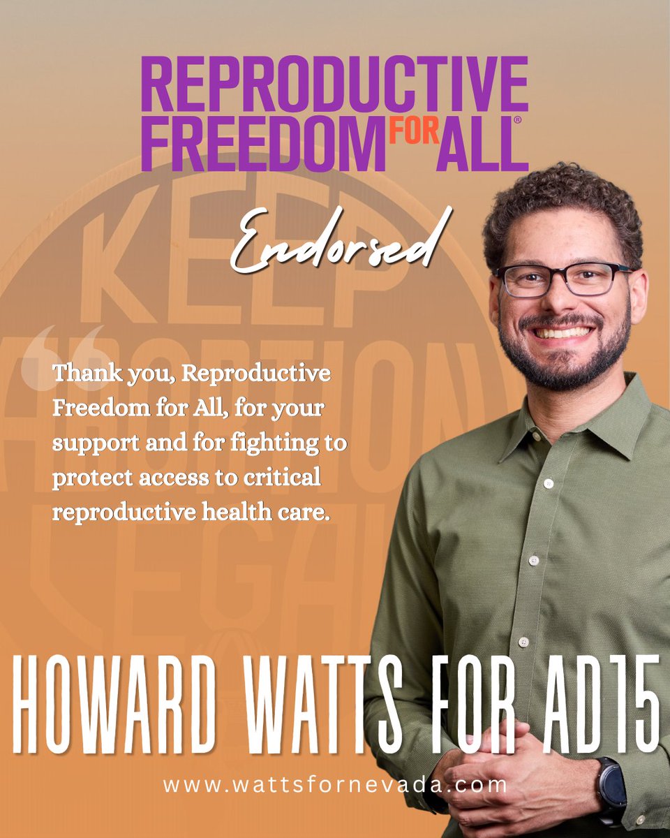 HowardWattsNV's tweet photo. Thank you, @reproforallNV, for your support and for fighting to protect access to critical reproductive health care.
#ReproductiveFreedom https://t.co/xdb7KNVFMU
