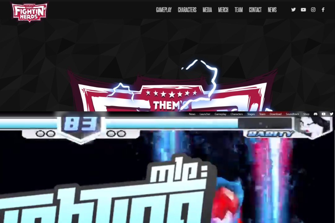 Vampstone's tweet photo. @SunBustingPony I’m sorry, but are you seriously telling me that having a “TEAM” page up in the corner means they copied your website layout?

And you didn't even bother to check Mane6’s site before you went and promoted your own game on the TFH Discord server? (63/71) https://t.co/pOtMO9mxeC