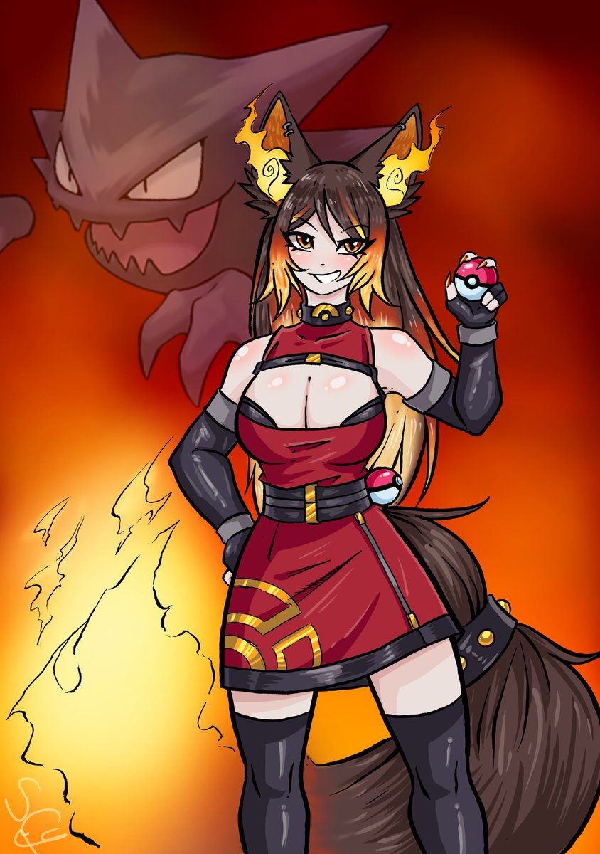 AllyDraws_'s tweet photo. Sinder if she were a member of the elite four #SinderDoodle https://t.co/cqukmmJM4E