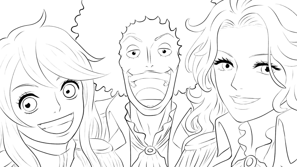 DBZimran's tweet photo. Gunko, Brook and Candelle - drew this for my latest video on my One Piece channel. Took about 3 hours, super happy with it! https://t.co/UO2yQYPDqv