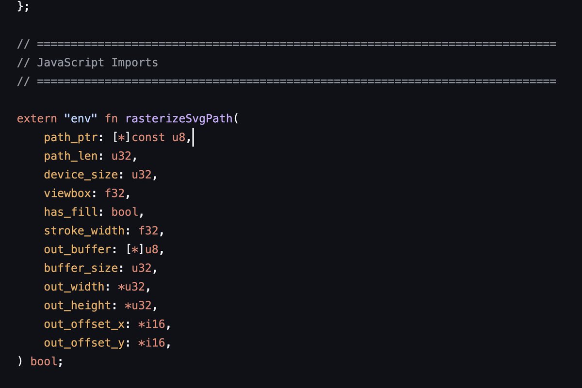 neogoose_btw's tweet photo. if you vibe coding your ULTRANATIVE ULTRAFAST zig gpu framework you probably shouldn't be against libraries

cause it may appear that you accidentally using javascript to render your svgs (and just to remind you fonts are also svg paths)

uh oh https://t.co/vJbBjhIT83