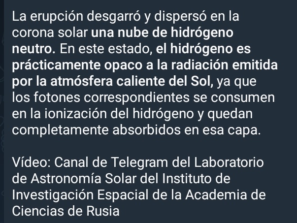 maxtecum's tweet photo. 🔴ULTIMA HORA 🔴
⚠️URGENTE ⚠️
Erupción de color negro fue registrada en el Sol, informó el Instituto de Física Solar-Terrestre del Departamento de Siberia de la Academia de Ciencias de #Rusia #Ucrania #ONU #OTAN #Israel #Irán  #EEUU #Yemen #China #Brics https://t.co/1CFCtvCdvn