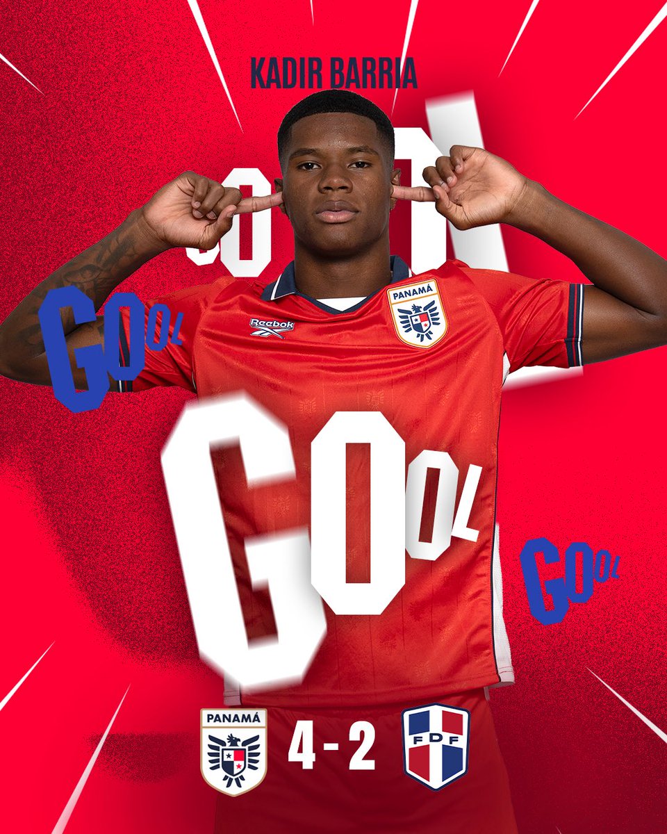 fepafut's tweet photo. ¡GOOOOOOOOOOOOOOOOOOOLLLLLL 🔥🔥🔥🔥🔥🔥🇵🇦🇵🇦🇵🇦🇵🇦🇵🇦🇵🇦🇵🇦!

Goooool de Kadir Barría que anota el cuarto de #PanamáMayor🇵🇦 a pase de Eric Davis al 8️⃣9️⃣ de partido. 

🇵🇦 4-2 🇩🇴

🏟️Rommel Fernández
📺 @tvmaxdeportes y @deportes_rpc 

#MareaQueLate https://t.co/G9TXofd7Z1