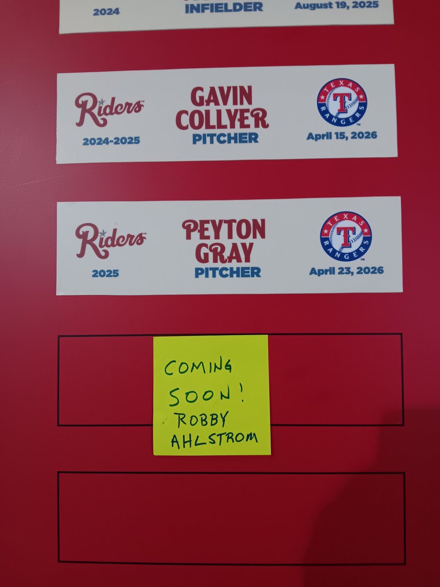 Chris_RidersFan's tweet photo. Always carry an extra Post-it note for times like this!  Congrats Robby! @RidersBaseball #LetsRide https://t.co/JDe169ljHa